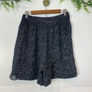 Anthropologie Corey Lynn Calter black Ruffle skirt skort Bermuda long shorts 4